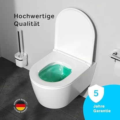 AM.PM Func - Spülrandlos Hänge WC, Tiefspül Toilette FlashClean, Wand WC mit Toilettendeckel mit Absenkautomatik, Hänge Toilette aus Keramik, Weiß, 49 cm lang – Bild 4
