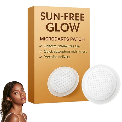 PurevLab Sun Free Glow Patches SunFree Tanning Patches PurevLab Sun Free Glow Tanning Microdarts Patch Gentle Formula Suitable for All Skin Types (1 box)
