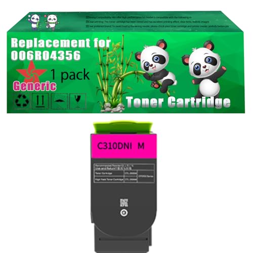Image of Replacement 006R04356 006R04357 006R04358 006R04359 Toner Cartridge Compatible for Xerox C310 C315 Printers, Up to 3000 Pages, Vivid Colors, Contains Chip (1 Pack Magenta)