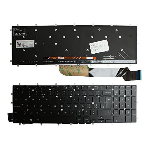 Clavier noir pour ordinateur portable Dell Inspiron 7567 pièce de rechange