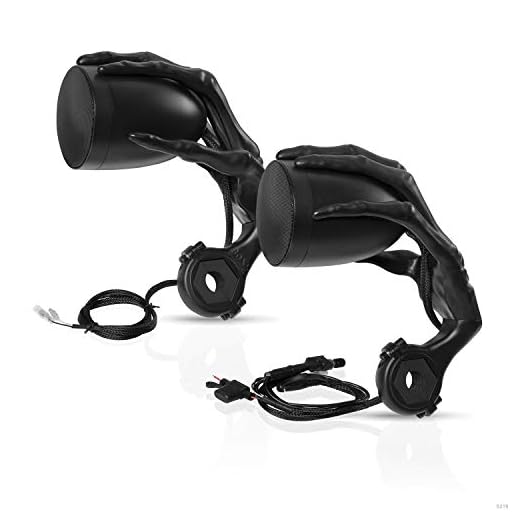 BOSS Audio Systems PHANTOM800 Motorcycle Weatherproof Bluetooth Speaker System - 3 Inch Speakers, Built-in Amplifier, Built-in Bluetooth, Volume Control, Great for ATVs and All 12 Volt Vehicles