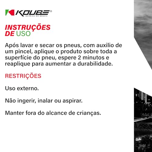 Pneu Pretinho Conserva Brilho Durabilidade Promove Proteção Prolongada Koube (0.500, Miligramas)