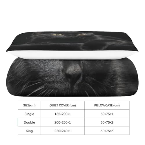 Parure de lit microfibre chat 3D supérieure pour garniture de lit - 5