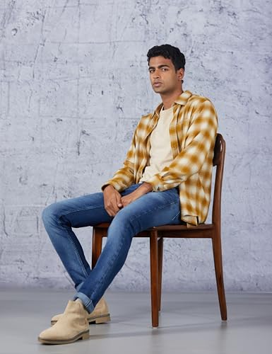 Image of Peter England Men Mid Rise Everyday Skinny Fit Jeans