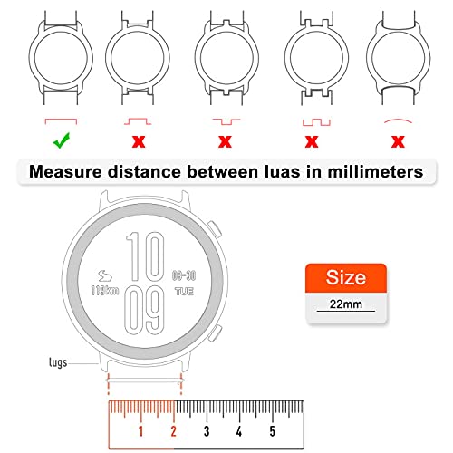 Dumgeo Correa para Amazfit Bip 5 Pulsera, 22mm Pulseras de Repuesto de Metal de Acero Inoxidable para Amazfit GTR 4/GTR 3 Pro/GTR 3/GTR 2/GTR 2e/GTR 47mm/Stratos 3/Stratos 2/Amazfit Pace