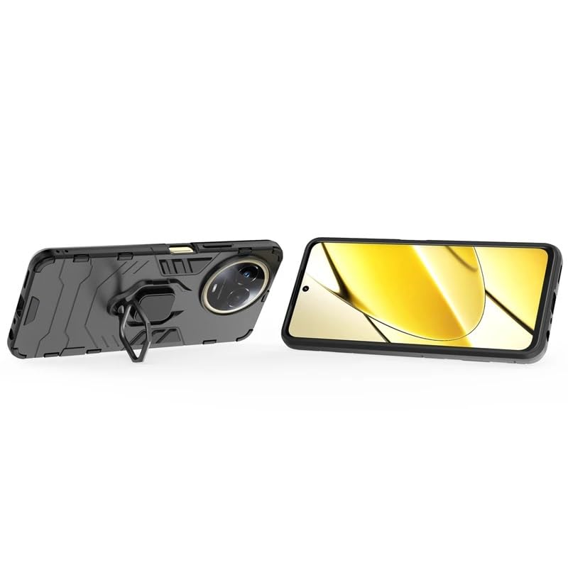 Image of SPAZY CASE Realme C67 5G Back Cover | Dual Layer Armor Defender Full Body Protective + PC Hybrid Kickstand Back Case for Realme C67 5G