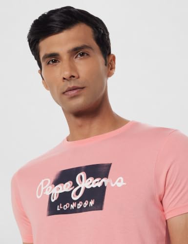 Image of Pepe Jeans Men T-Shirt|Cotton|Slim Fit