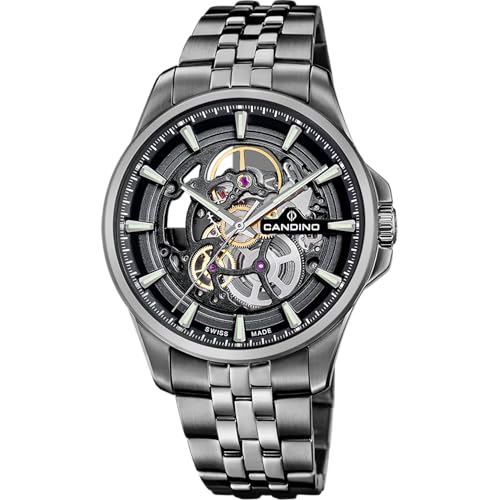 Candino Swiss Uhr Automatik Herren aus Edelstahl 316l Schwarz