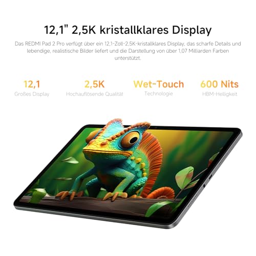 XIAOMI REDMI Pad 2 Pro, 6+128GB, 12,1" 2,5K 120Hz Display, Silber