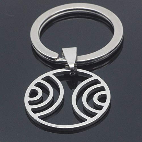 Preisvergleich Produktbild GMTEXTILES Geometrischer Charme Schlüsselbund Mode Edelstahl Schlüsselring