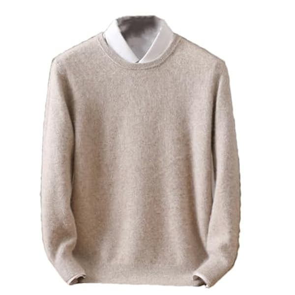 Heren Pullover Oneck Herfst Winter Mink Trui Losse Gebreide Bodem Shirt