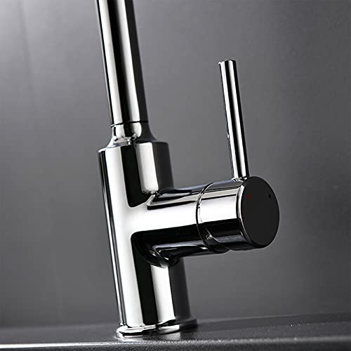 Mitigeur d'eau chaude et froide double poignée en laiton pour évier moderne