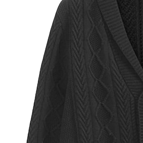 Men's Twisted Sweaters Cardigan Cable Knit Buttons Cardigans for Men Ribbed Cardigan Sweater with Pockets4