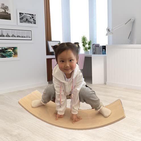 Topcloud バランスボード 木製 屋内 93cm エクササイズ フィットネス バランス感覚 平均台 運動不足解消 部屋 室内運動 あそび 子供用 有酸素運動 耐荷重1kg プレゼント ナチュラル 71 Off