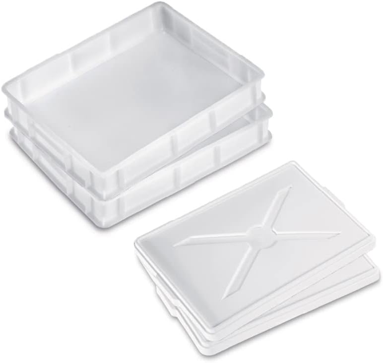 Cassetta Portaimpasto Per Lievitazione 60x40x10cm - Contenitore Alimentare Con Coperchio, Polietilene Alimentare - Foto 5