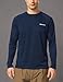 baleaf Men's Rash Guard Shirts Fishing Long Sleeve UV Sun Protection SPF T-Shirts UPF 50+ Lightweight Beach Dark Blue Size L