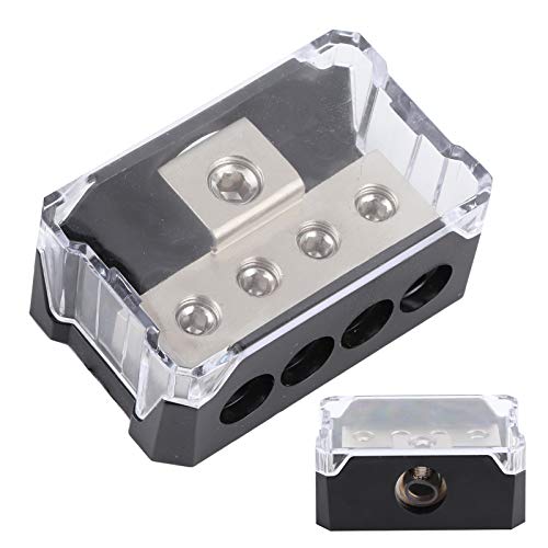 Alomejor Bloque de Distribución de Potencia Confiable 1 Camino 4 Camino Fuera Audio Audio Split Estereo Divisor para Sistemas de de Automóviles, Resistencia a la Corrosión