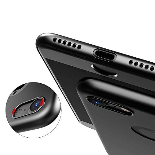 Image of Mobile Back Cover Case for iPhone 7 (Silicone Case|CameraProtection|Black SC1510)