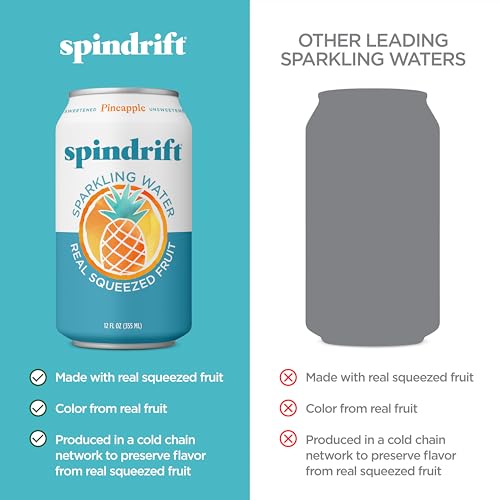 Image of Spindrift Pineapple Sparkling Water Can 12 Ounce (Pack of 24)