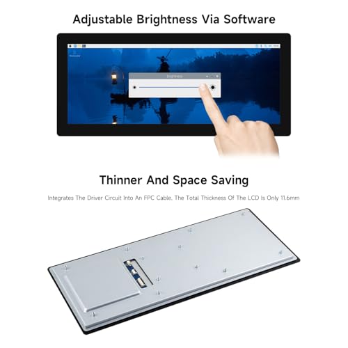 Image of waveshare 12.3inch DSI Capacitive Touch Screen, Compatible with Raspberry Pi 5 / CM5 and RK3576, 720 x 1920, IPS, 10-Point Touch, Optical Bonding Toughened Glass Panel