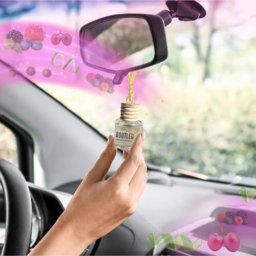 Image of Car Air Freshener Diffuser, GrapeBerry Bliss Aromatherapy, Natural Fragrance Oil, Long Lasting, by Bootleg Collection, Made in USA