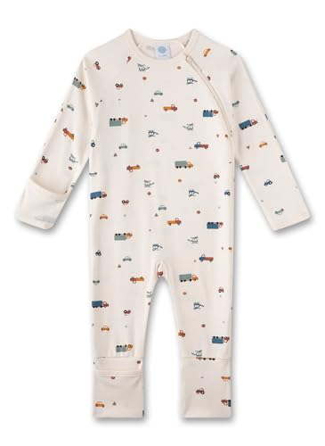 Sanetta Baby-Strampler beige Fahrzeuge | Praktischer und bequemer Strampler...