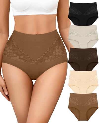 ORLAROY Tummy Control Underwear Womens High Waisted Cotton Panties Tagless Breathable Postpartum...