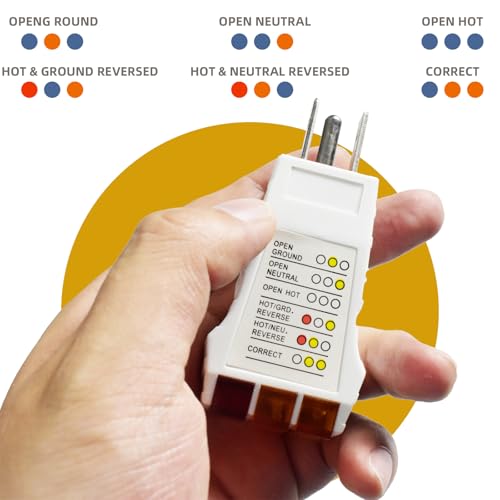 Image of Outlet Tester, Circuit Tester for Grounding Products, Electric Outlet Tester Plug in, Socket Tester for North American Outlets