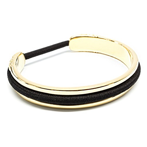 bittersweet hair tie bracelet by Maria ShireenTM - Flower Design - Steel Gold