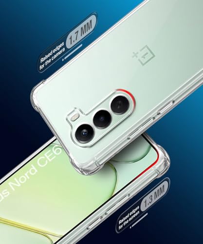 Image of WOW IMAGINE Clear Back Cover Case for 1+ OnePlus Nord CE 6 Lite 5G | Shockproof Soft TPU Case | Cushioned Edges for Ultimate Protection Back Cover Case - Transparent