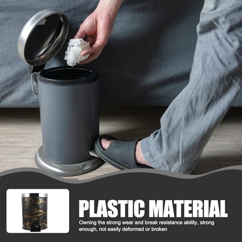 Bote de basura plástico con tapa 8L Zerodeko negro miniatura 5