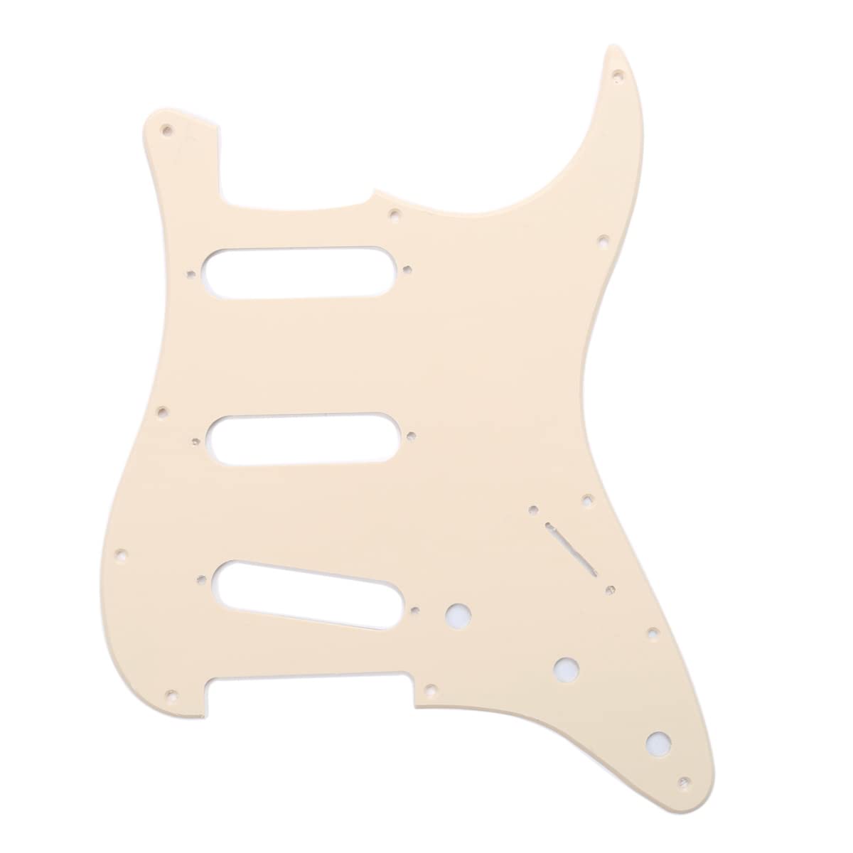 Musiclily 11 Hole SSS Strat Pickguard Scratch Plate for Fender USA/Mexican Standard Stratocaster Modern Style Electric Guitar