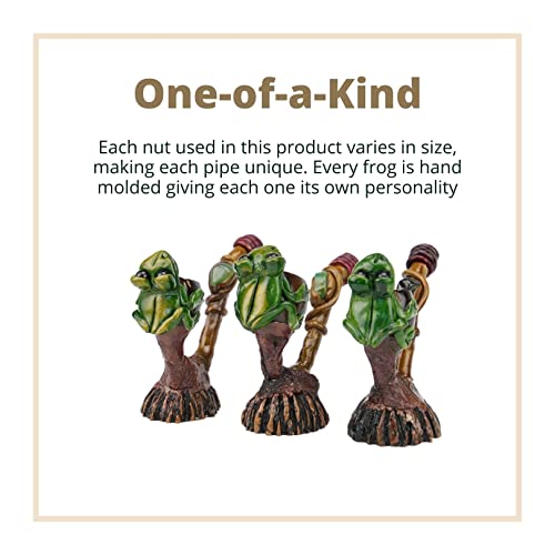 Frog Smoking Pipe w/Andean Walnut Base - Made in the Andes - Image 7