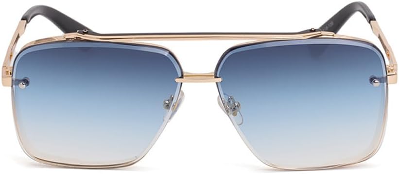 Junsika Square Aviator Sunglasses for Men Women Fashion Metal Vintage Designer Sunglasses Shades UV400 Protection - Image 3