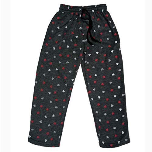 Image of IndiWeaves Kids-Unisex Girls and Boys Printed and Solid Fleece Warm Lower Track Pants /Pajamas for Winrters (Blue,Drak Grey,14-15 Years) Pack of 2
