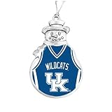 Kentucky Wildcats Snowman Basketball Jersey Silver Christmas Ornament UK Gift