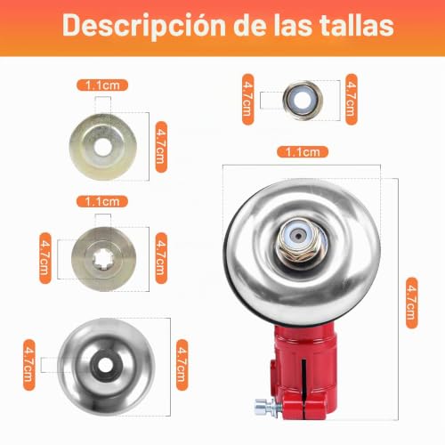 Cabezal desbrozadora 26mm de 9 dientes universal con transmisión angular estable 3