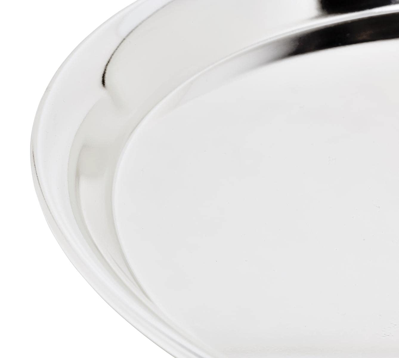 Plateau De Service Rond Argenté 34cm EDZARD - Anti-ternissement, élégant Pour Présentation