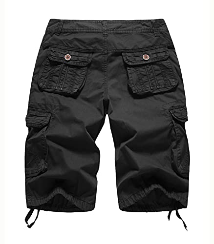 Image of FOURSTEEDS Women's Casual Fitted Multi-Pockets Camouflage Twill Bermuda Cargo Shorts