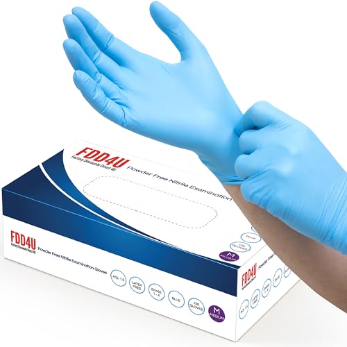 Disposable Nitrile Gloves, Powder Free, Size M