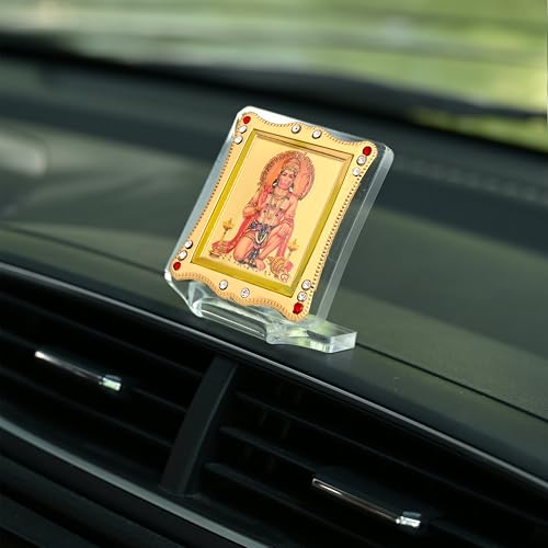 Image of Hanuman Idol Car Dashboard | Showpiece Decor Religious Frame for Pooja, Prayer and Gift