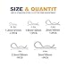 50 Pcs Cotter Pins, Cotter Pin Assortment Kit, Heavy Duty R Clips Hardware Pins, 5 Sizes Spring Fasteners Hitch Pin for Trailer Locking, Trailer Clamps, Lawn Mowers, Trucks, Mechanic's Choice