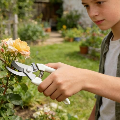 Tijeras de jardinería profesionales de acero inoxidable miniatura 3