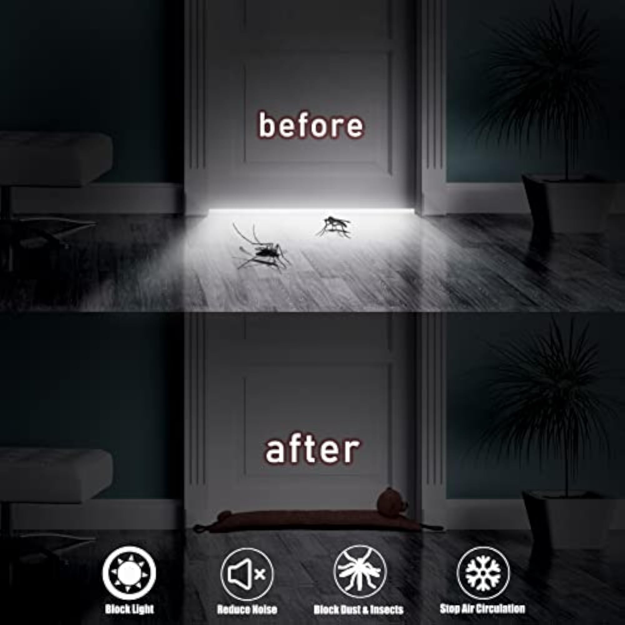 Under Door Draft Stopper Decorative Wind Stopper