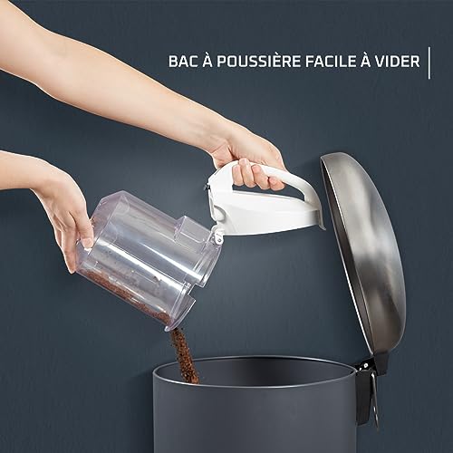 Rowenta Aspirateur sans Sac, Moteur Basse consommation, Puissance 900 W, Format Compact, Haute Filtration, Rayon d'action de 7,6 m, Swift Power Cyclonic Blanc RO2917EA