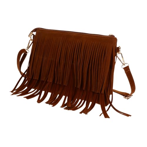 Sac Bandoulière Femme Vintage Suédé Bohème Chic à Franges Mipcase