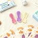 Baby Food Pouch Spoon Attachment (5-Pack, Blossom) – Designed for Small Mouths & Stage 1 Weaning – Ultra-Soft Silicone Feeder for Sensitive Gums – Universal Fit Pouch Topper with Travel Cases