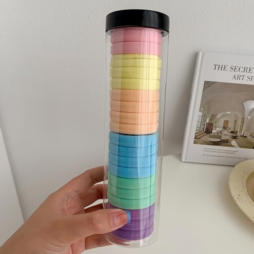 20Pcs Hair Ties High Elastic Thick Ponytail Holders Not Damage Cotton Hair Bands for Women Men