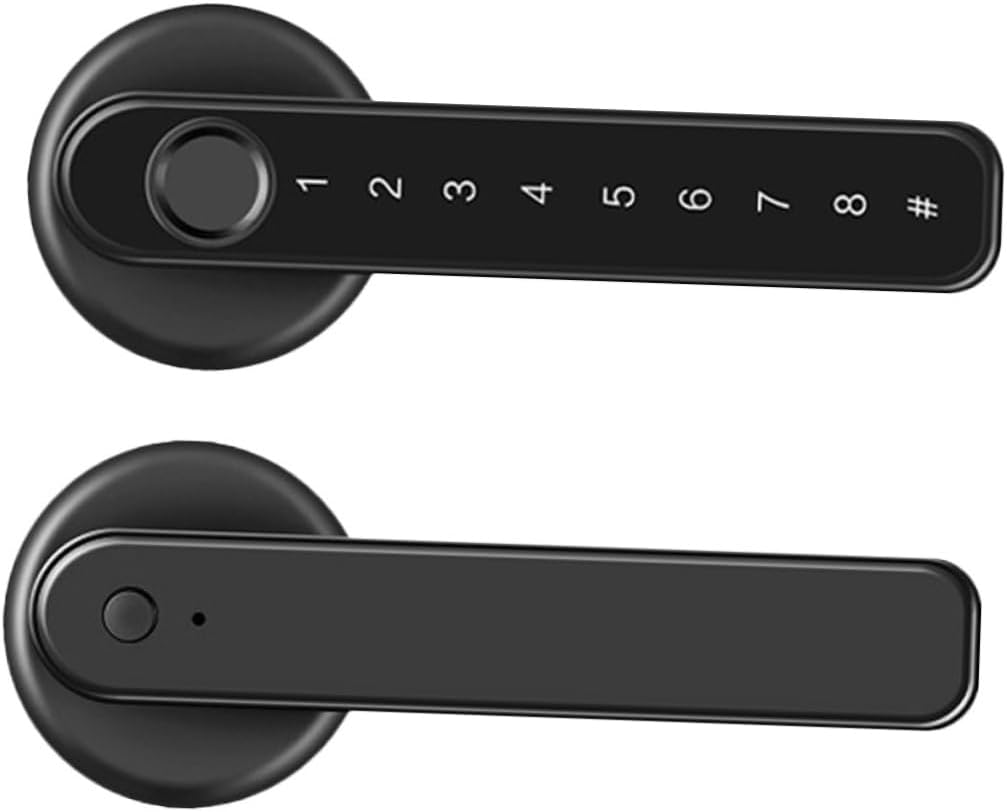 jojofuny 1Set Fingerprint Door Lock Keyless Entry Touch Digital Keypad for Home Office and Apartment Durable Biometric Security with Quick Recognition and High Grade Material