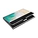 Ocean Sea Sand Beach with Turquoise Sea Water and White Waves Business Card Holder Leather, Slim Credit Card Case Stainless Steel Wallet for Women and Men Unisex Business Card Holder